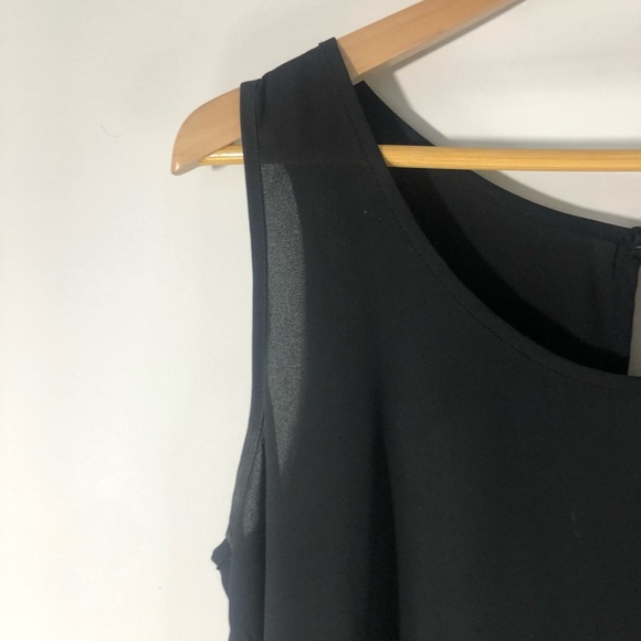 Long Black Silky Polyester Tunic - Picture 3 of 9